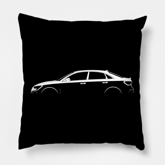 Audi RS 3 Sedan (8Y) Silhouette Pillow by Car-Silhouettes