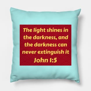 Bible Verse John 1:5 Pillow