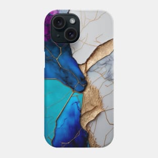 Marbled Stream - Abstract Alcohol Ink Resin Art Phone Case