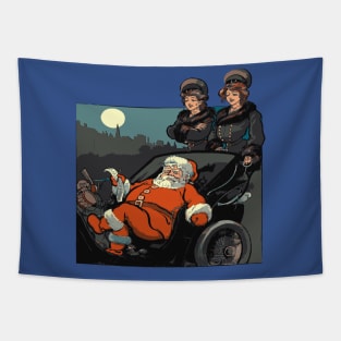 Vintage Santa Sleigh And Christmas Wish List Tapestry