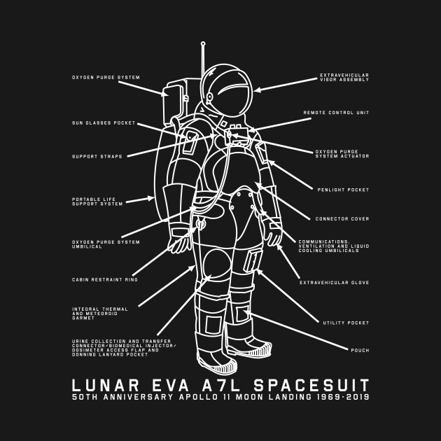 Disover 50th Anniversary Moon Landing Art Gift EVA Spacesuit Sweatshirt - Moon Landing Astronaut - T-Shirt