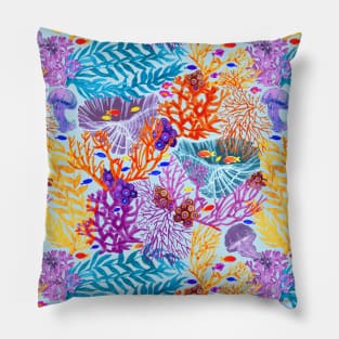 Colorful Underwater World Pillow