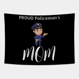 Proud Policeman Mom Tapestry