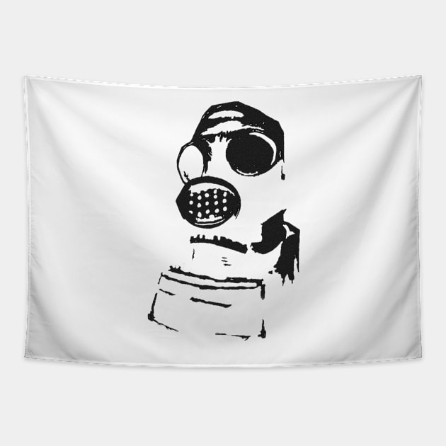 Gasmask Tapestry by Roosiff