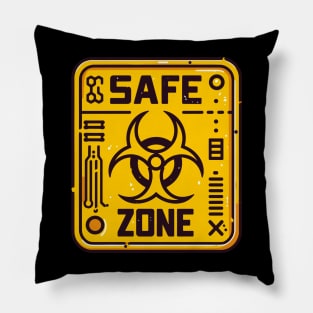 Biohazard Safe zone Sign Pillow