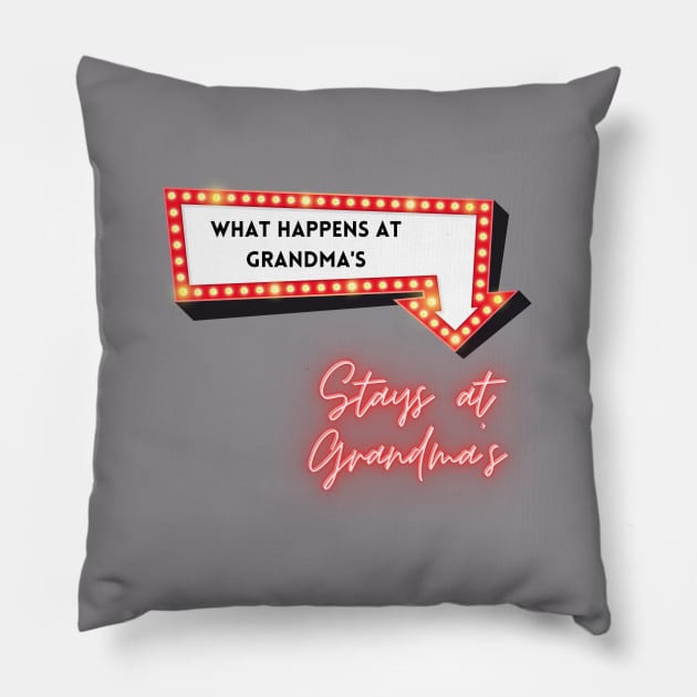What Happens at Grandma's Stays at Grandmas Pillow by Castle Rock Shop