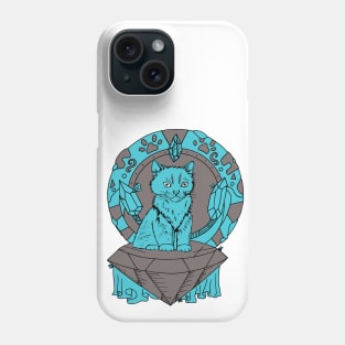 Blue Grey 7 Cats and Ancient Stones Phone Case