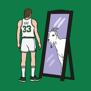 Larry Bird Mirror GOAT T-Shirt