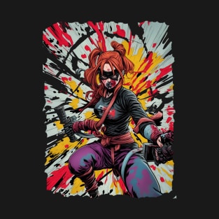 Battle Scarred Girl Ninja T-Shirt