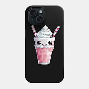 Pink Strawberry Milkshake Phone Case