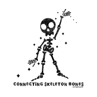 Connecting Skeleton Bones v2 Black T-Shirt