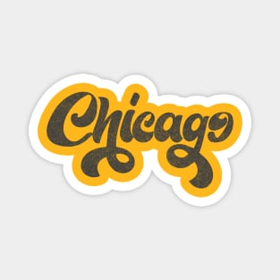 Chicago / Retro Style Faded Design #2 Magnet