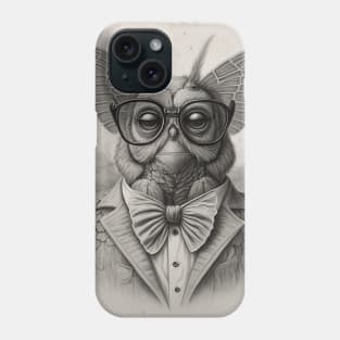 Portrait of Gentleman Mothman Phone Case