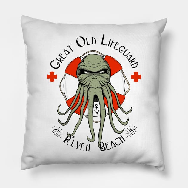 Great Old Lifeguard - light background Pillow by ditoons