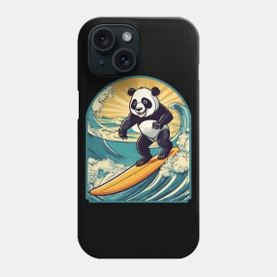 Surfing panda Phone Case