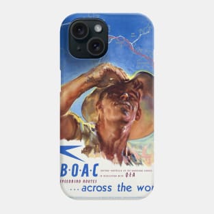 B.O.A.C. Speedbird Routes UK Vintage Poster Phone Case