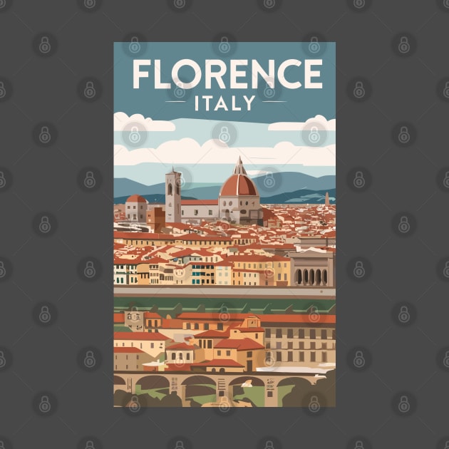 A Vintage Travel Art of Florence - Italy by goodoldvintage