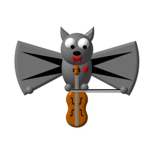 Cute Vampire Bat Playing a Violin T-Shirt