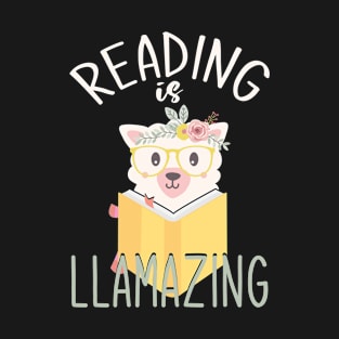 Reading Is Llamazing Funny Reading T-Shirt