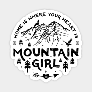 Mountain girl (black) Magnet