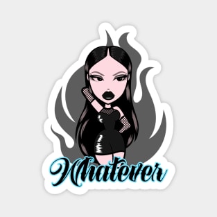 Whatever Girl Doll Black and Light Blue v10 Magnet