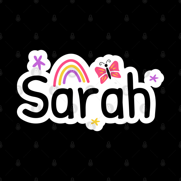 Sarah name cute design by BrightLightArts