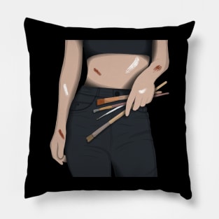 Painter Girl Pillow