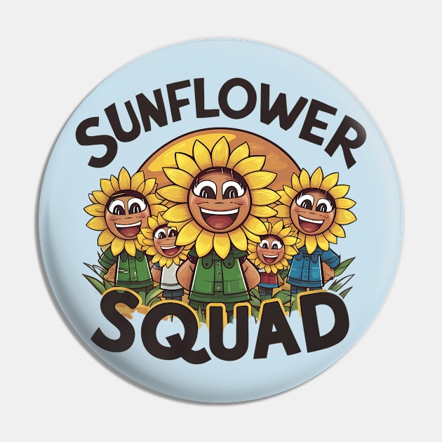 Sunflower Squad Pin by NomiCrafts