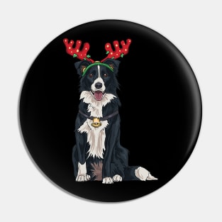 Border Collie Pet Christmas Dog Lover Owners Collie Mom Pin