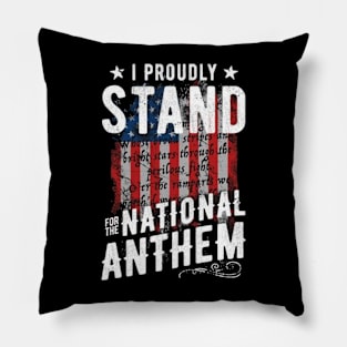 Stand With National Anthem Pillow