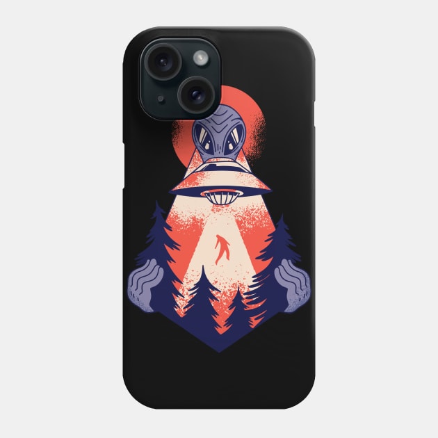 Forest Alien Kidnap Phone Case by Hmus