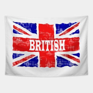 Union Jack British Flag Retro Distressed Tapestry