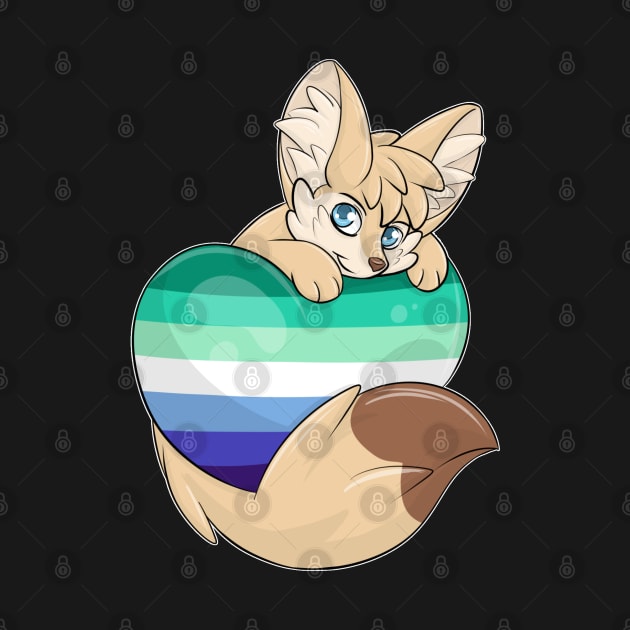 Gay-Flag with a Fennec Fox by Fennekfuchs