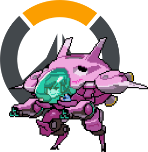 Overwatch - 16-Bit D. Va W/ Logo Magnet