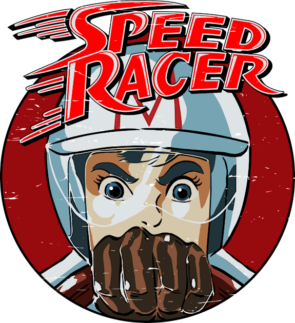 distressed speed racer Kids T-Shirt by small alley co