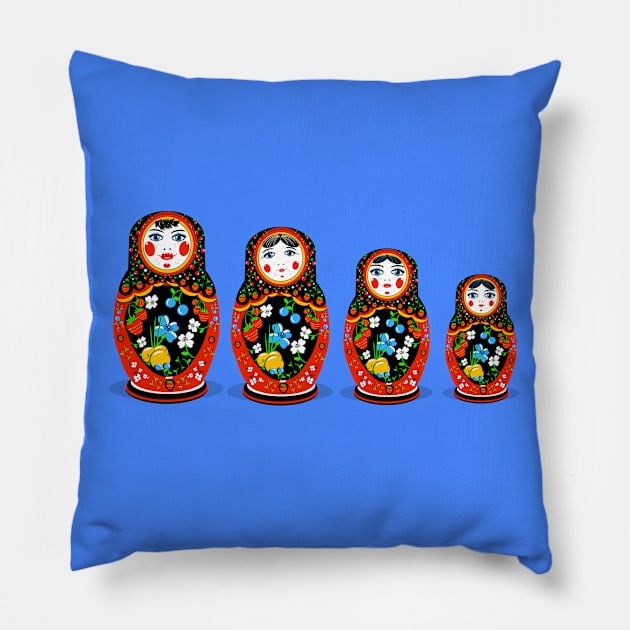 Matryoshka Family Pillow by aremaarega