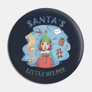 Santas Little Helper - Happy Christmas and a happy new year! - Available in stickers, clothing, etc Pin