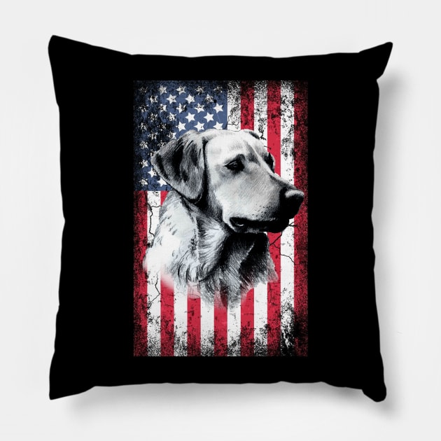 Patriotic Labrador American Flag Pillow by Sinclairmccallsavd