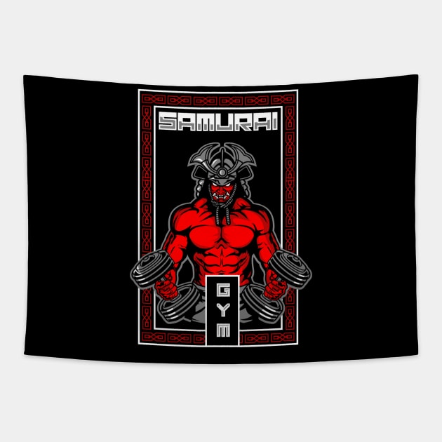 SAMURAI GYM Tapestry by beanbeardy