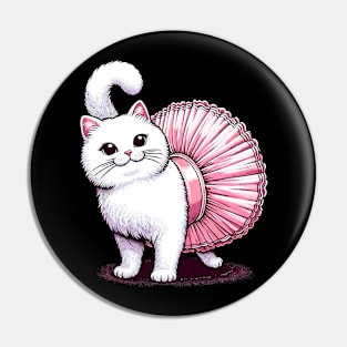 Cute Cat in Tutu Ballet Dancing Funny Ballet Pin