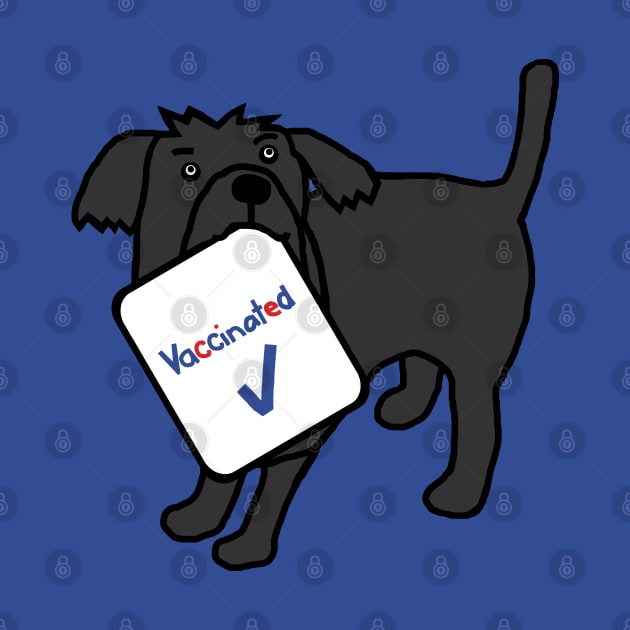 Cute Dog with Vaccinated Sign by ellenhenryart