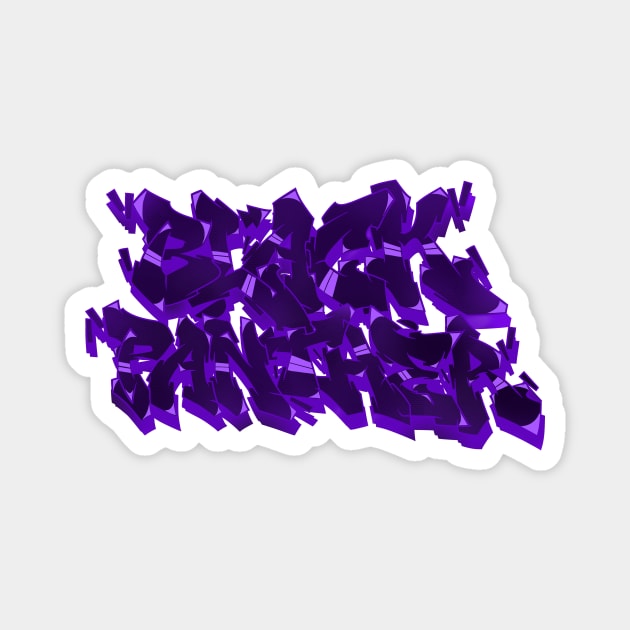 Black Panther Graffitee Magnet by graffitiasik