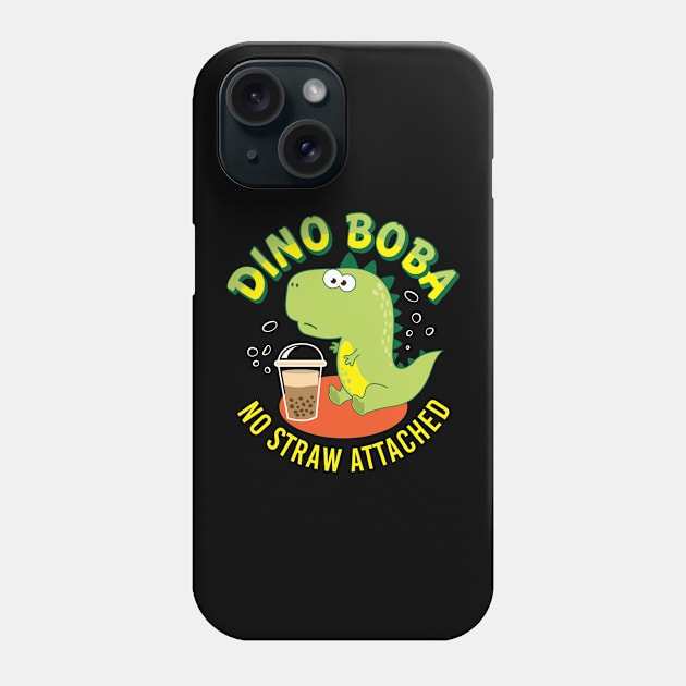 Dino Boba No Straw Attached Phone Case by andantino