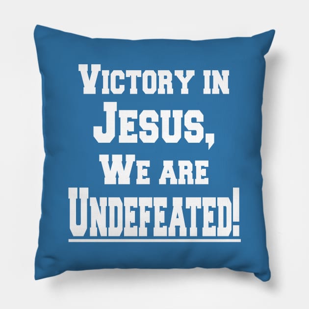 Victory in Jesus, We are Undefeated! Pillow by WhatTheKpop