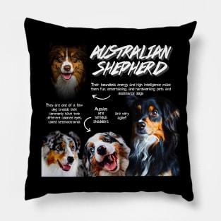 Australian Shepherd Fun Facts Pillow