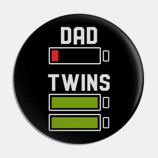 Dad Of Twins Pin