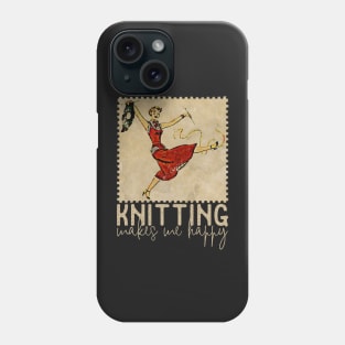 Vintage 1950s Knitting Phone Case