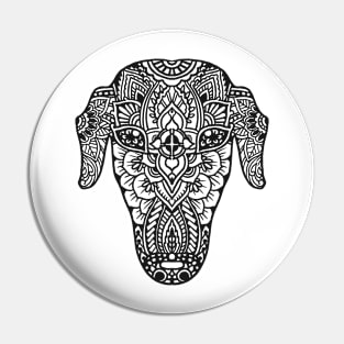 Borzoi Mandala Pin