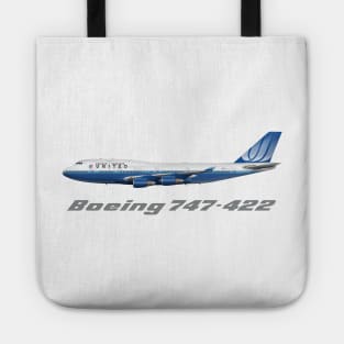 United Airlines 747-400 Blue Tulip Shirt Version Tote