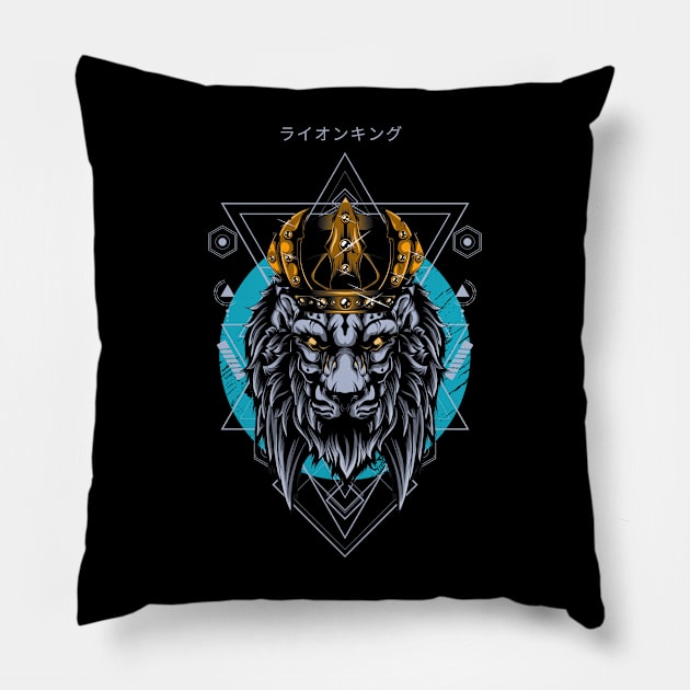 Crowned Lion Pillow by arkitekta